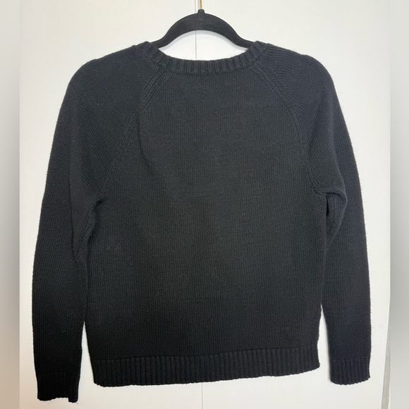 Lauren Ralph Lauren - Black Knit Sweater with buttons - Size Medium - Picture 5 of 7